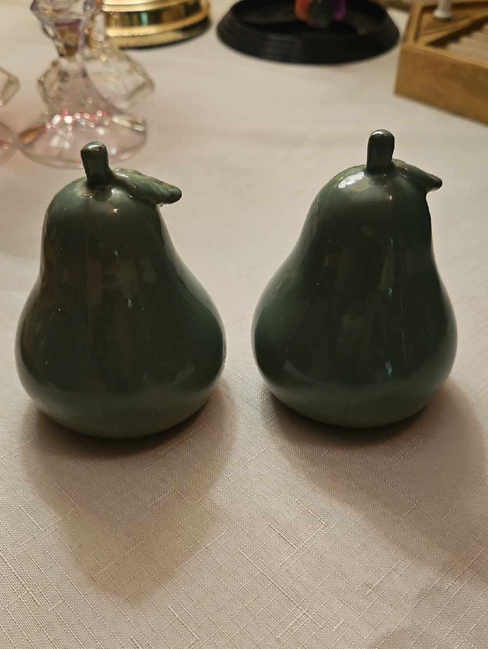 Ceramic Pear Decor in Green